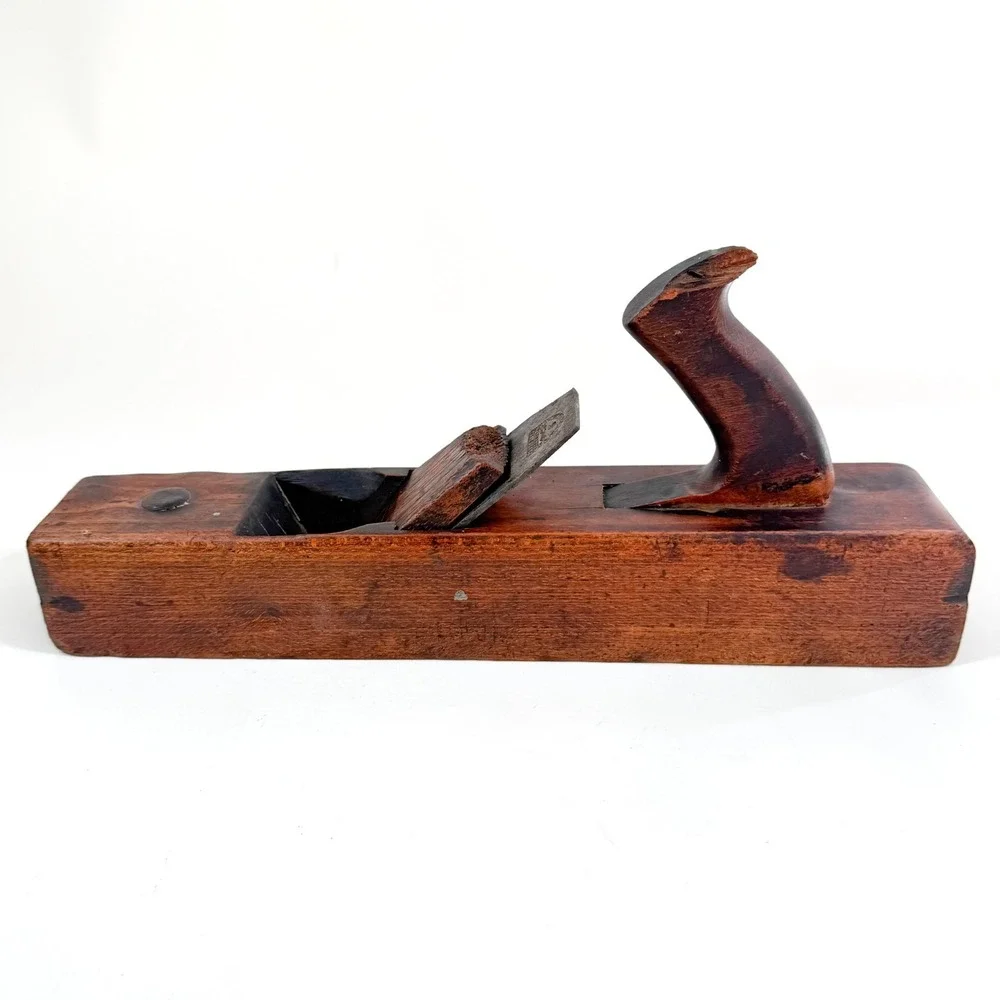Vintage Antique Wooden Hand Plane W. Butcher Cast Steel – 19th Century Hand Tool